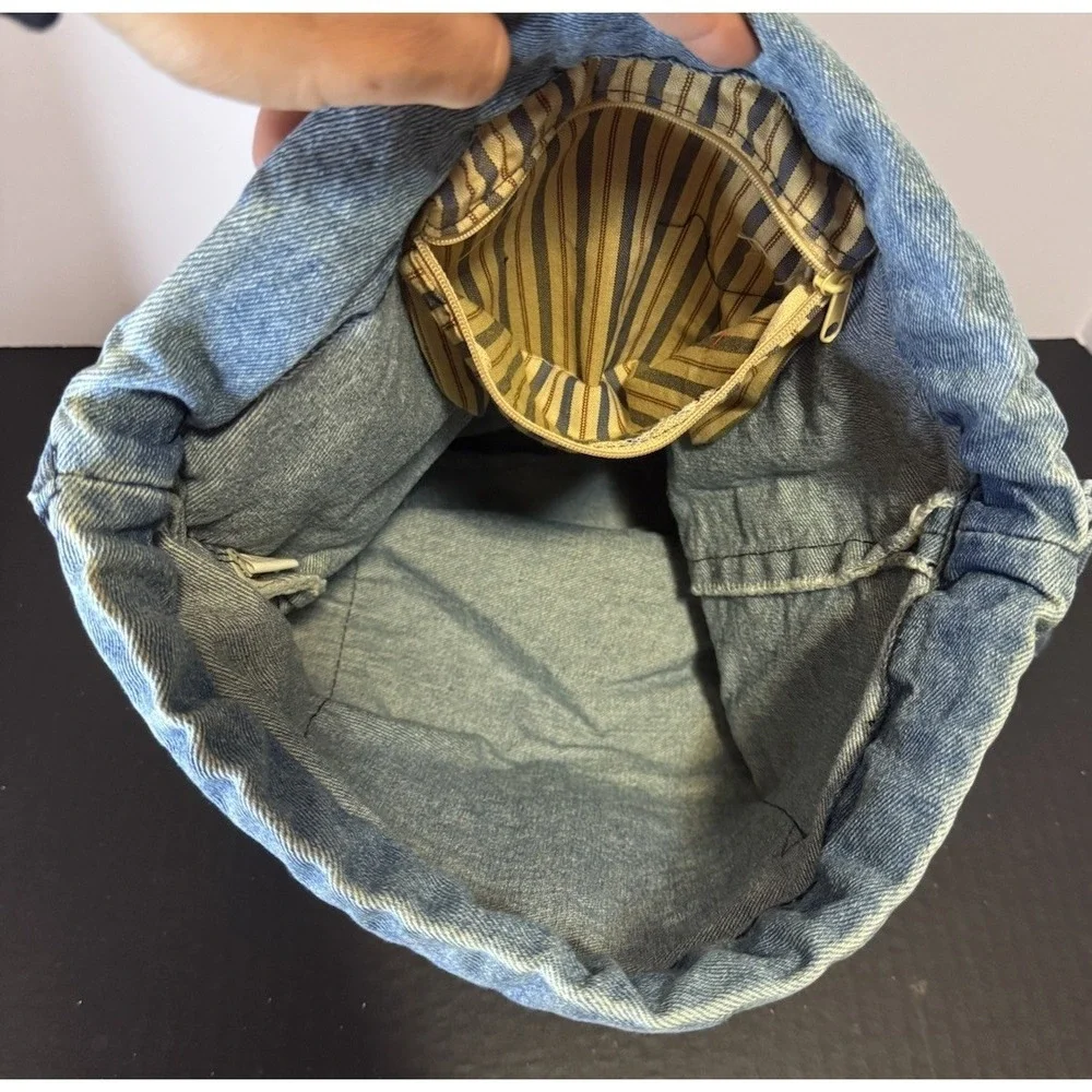 Xhilaration Y2K Jean Denim Backpack With‎ USA Flag VTG